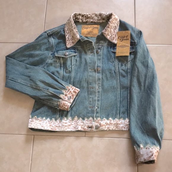 NWT Comfort Denim denim Jacket, Size L - Picture 1 of 13
